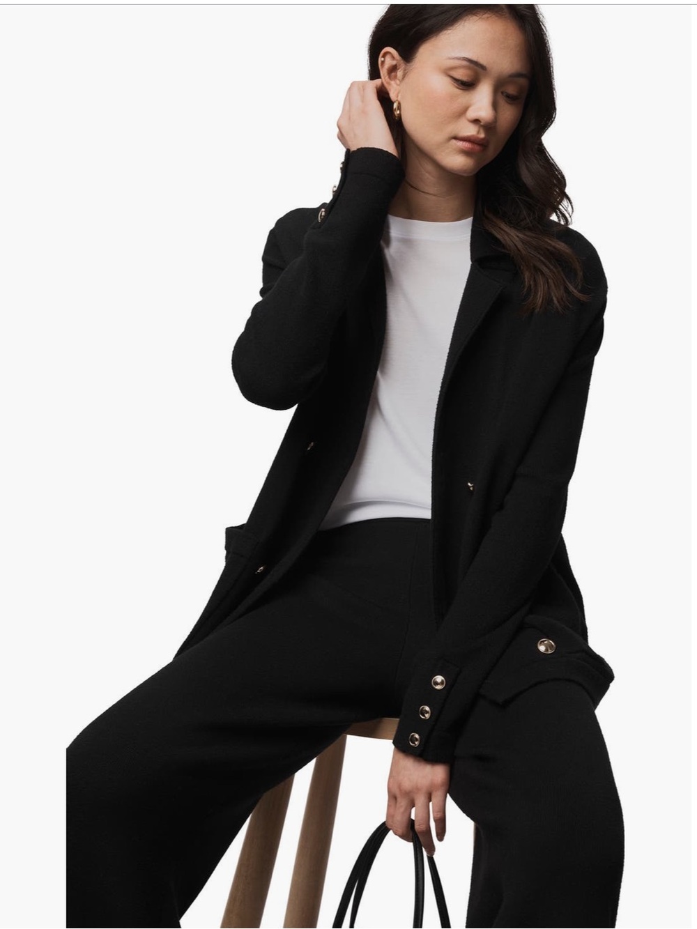 Splendid Black Sweater Blazer / Cardigan - NWT